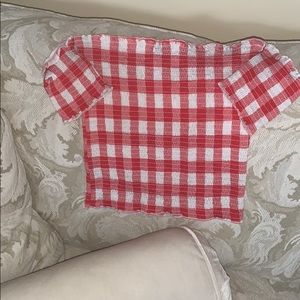 Off the shoulder ruffled top